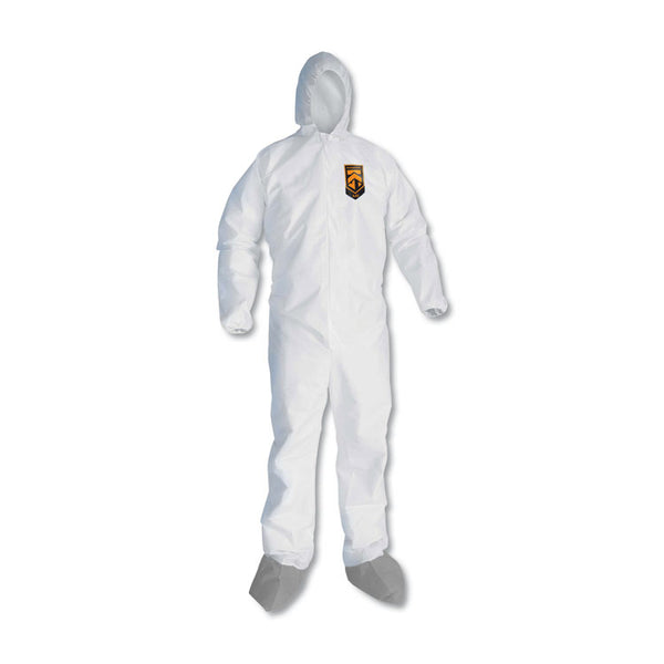 KleenGuard™ A45 Liquid and Particle Protection Surface Prep/Paint Coveralls, Medium, White, 25/Carton (KCC48972) Case of 25