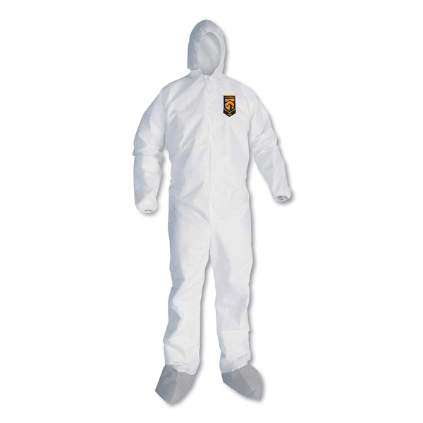 KleenGuard™ A45 Liquid and Particle Protection Surface Prep/Paint Coveralls, Large, White, 25/Carton (ANS48973) Case of 25