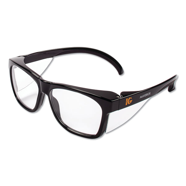 KleenGuard™ Maverick Safety Glasses, Black, Polycarbonate Frame, Clear Lens, 12/Box (ANS49309) Box of 12