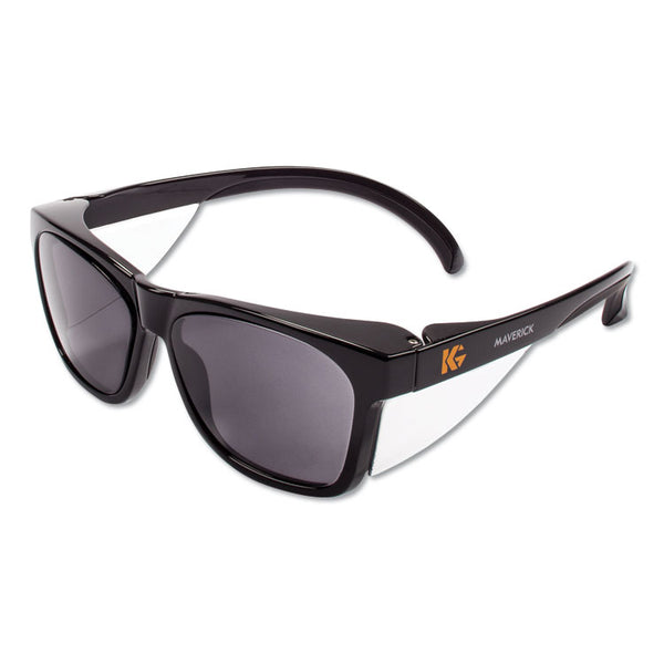 KleenGuard™ Maverick Safety Glasses, Black, Polycarbonate Frame, Smoke Lens, 12/Box (KCC49311) Box of 12