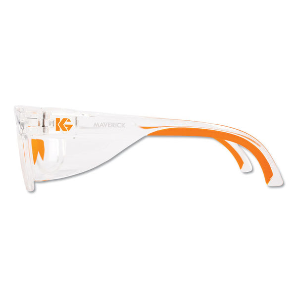 KleenGuard™ Maverick Safety Glasses, Clear/Orange, Polycarbonate Frame, 12/Box (KCC49301) Case of 12