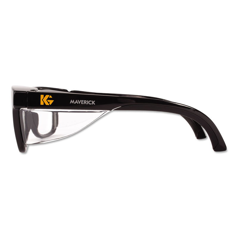 KleenGuard™ Maverick Safety Glasses, Black, Polycarbonate Frame, Clear Lens, 12/Box (ANS49309) Box of 12