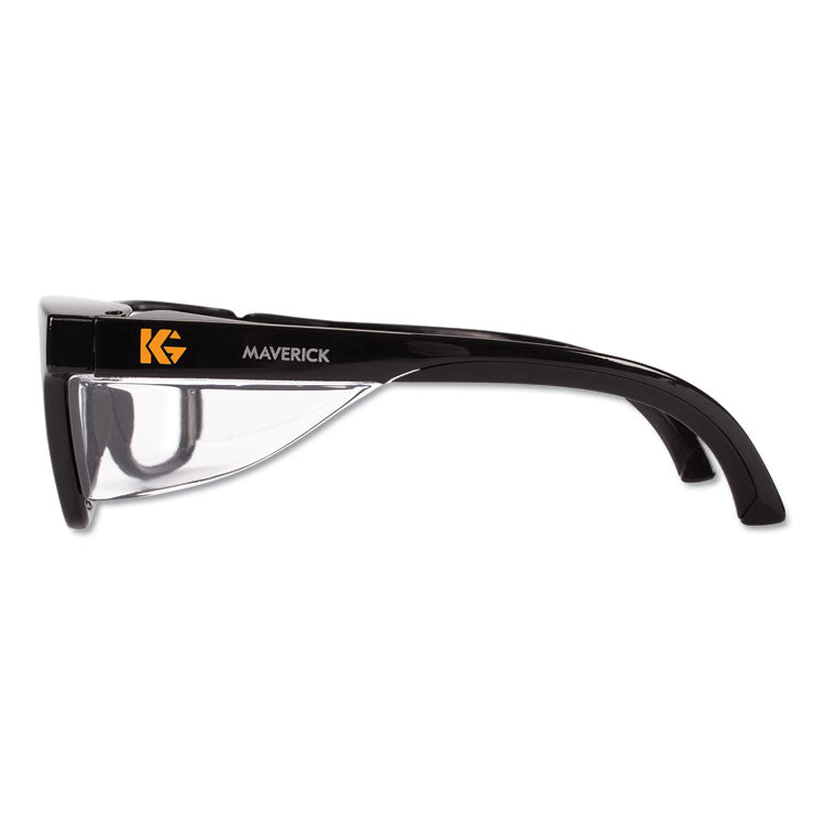 KleenGuard™ Maverick Safety Glasses, Black, Polycarbonate Frame, Clear Lens, 12/Box (KCC49309) Box of 12