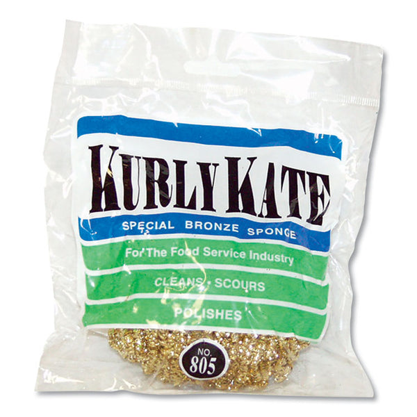 Kurly Kate® Brass Scrubber, 50 g, Gold, 72/Carton (FKLL180598)