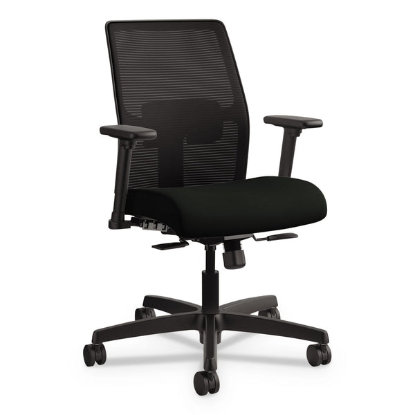 HON® Ignition 2.0 4-Way Stretch Low-Back Mesh Task Chair, Supports Up to 300 lb, 17" to 21" Seat Height, Black (HONI2L1AMLU10TK)