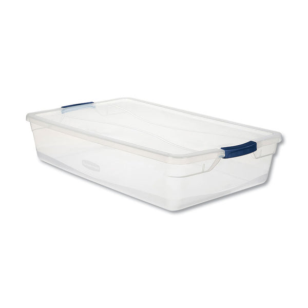 Rubbermaid® Clever Store Basic Latch-Lid Container, 41 qt, 17.75" x 29" x 6.13", Clear (UNXRMCC410001)