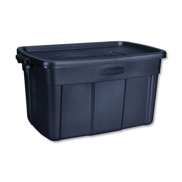 Rubbermaid® Roughneck Storage Box, 31 gal, 20.4" x 32.3" x 16.7", Dark Indigo Metallic (UNXRMRT310000)