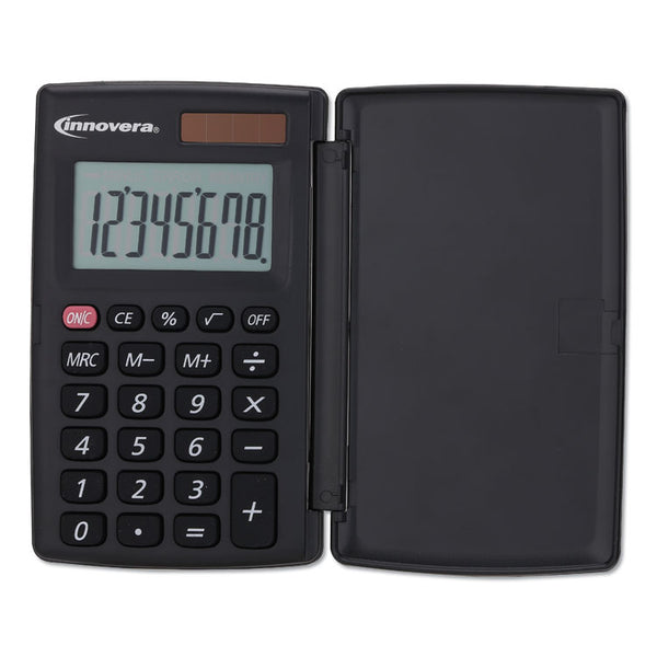 Innovera® 15921 Pocket Calculator with Hard Shell Flip Cover, 8-Digit LCD (IVR15921)
