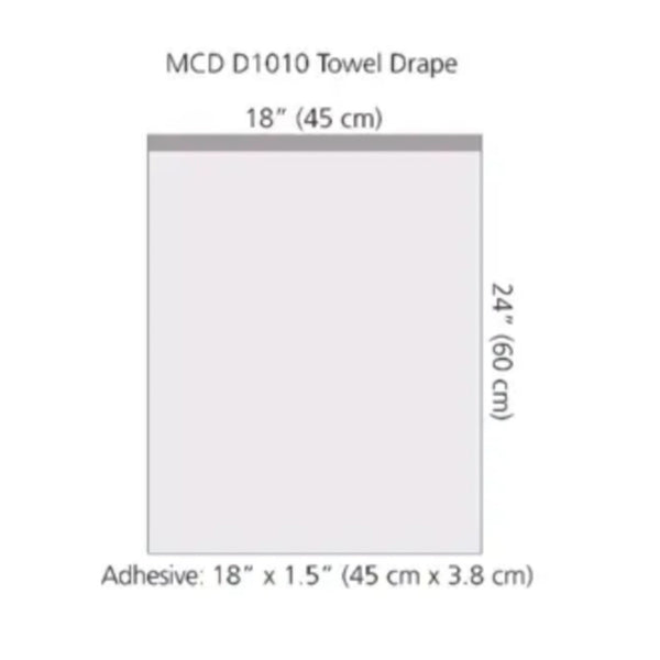 Cardinal General Purpose Drape Towel Drape with Adhesive Strip 18 W X 24 L Inch Sterile (860900_CS) 1/CS