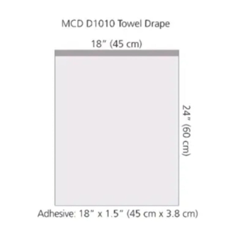 Cardinal General Purpose Drape Towel Drape with Adhesive Strip 18 W X 24 L Inch Sterile (860900_CS) 1/CS