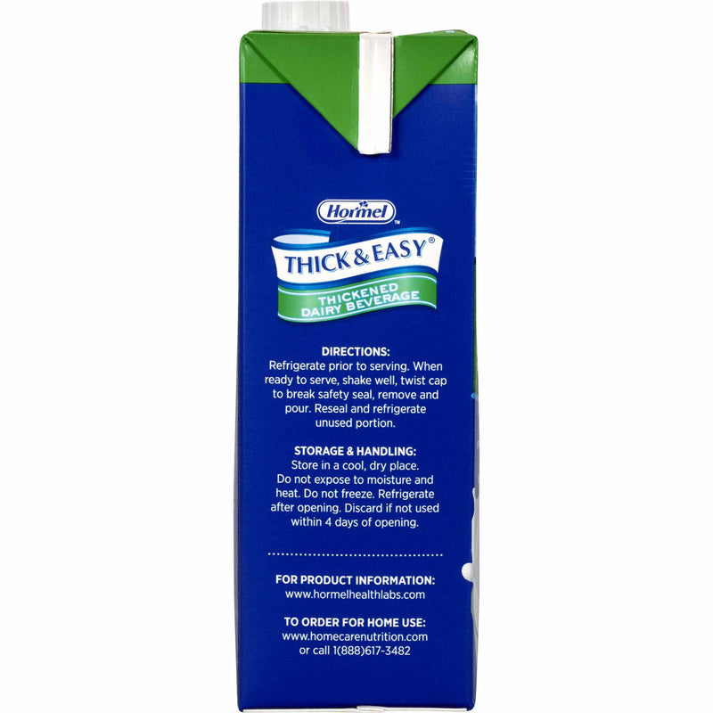 Thick & Easy® Dairy Thickened Beverage 32 oz. Carton Milk Flavor Liquid IDDSI Level 2 Mildly Thick (1058819_CS) 8/CS