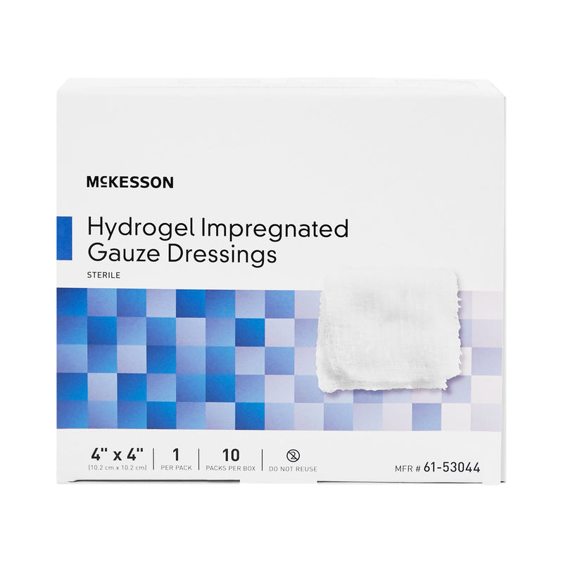 McKesson Hydrogel Wound Dressing Impregnated 4 X 4 Inch Sterile (488936_CS) 40/CS
