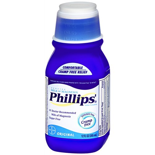Phillips'® Milk of Magnesia Laxative Original Flavor Liquid 12 oz. 400 mg / 5 mL Strength Magnesium Hydroxide (830710_EA) 1/EA