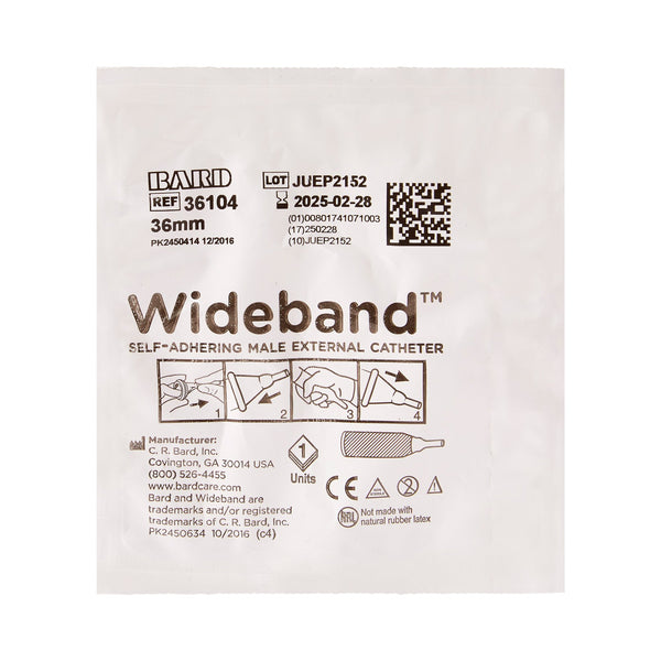 Wide Band® Male External Catheter Self-Adhesive Band Silicone Large (334734_EA) 1/EA