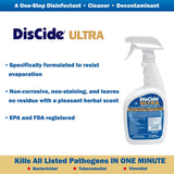 DisCide® Ultra Surface Disinfectant Cleaner Quaternary Based Trigger Spray Liquid 1 Quart Bottle Herbal Scent NonSterile (1159345_EA) 1/EA