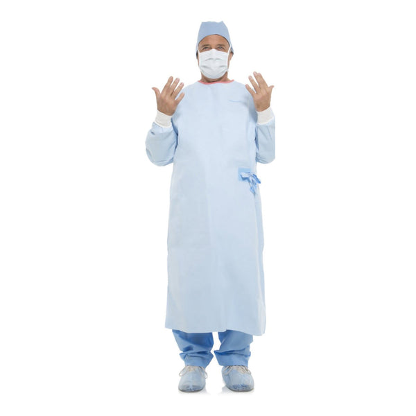 Evolution 4 Non-Reinforced Surgical Gown with Towel X-Large Blue Sterile AAMI Level 4 Disposable (481848_EA) 1/EA