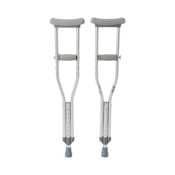McKesson Underarm Crutches Pediatric 4 Foot to 4 Foot 6 Inch User Height Aluminum Frame 175 lbs. Weight Capacity (1076178_PR) 1/PR