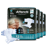 Attends® Premier Unisex Adult Incontinence Brief Large Disposable Heavy Absorbency (1128074_BG) 12/BG