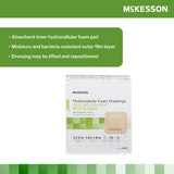 McKesson Foam Dressing 3 X 3 Inch With Border Film Backing Silicone Gel Adhesive Square Sterile (886431_BX) 10/BX