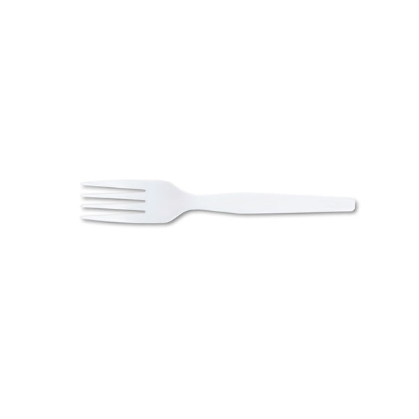 Dixie® Plastic Cutlery, Heavy Mediumweight Fork, 1,000 Carton (DXEFM207CT)