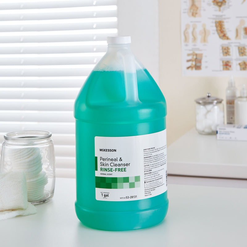McKesson Rinse-Free Perineal Wash Liquid 1 gal. Jug Herbal Scent (579394_GL) 1/GL