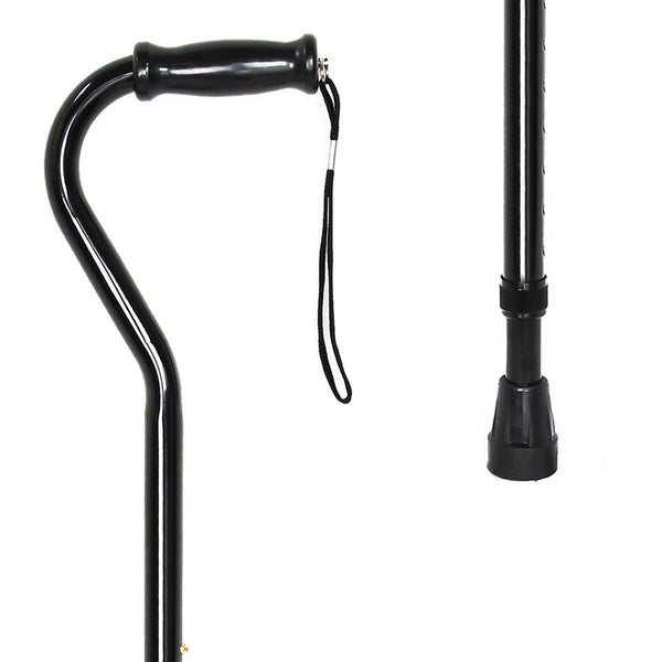 McKesson Offset Cane Steel 29-3/4 to 37-3/4 Inch Height Black (1065217_CS) 6/CS
