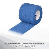 Medi-Rip® Cohesive Bandage 2 Inch X 5 Yard Self-Adherent Closure Blue NonSterile Standard Compression (443869_RL) 1/RL