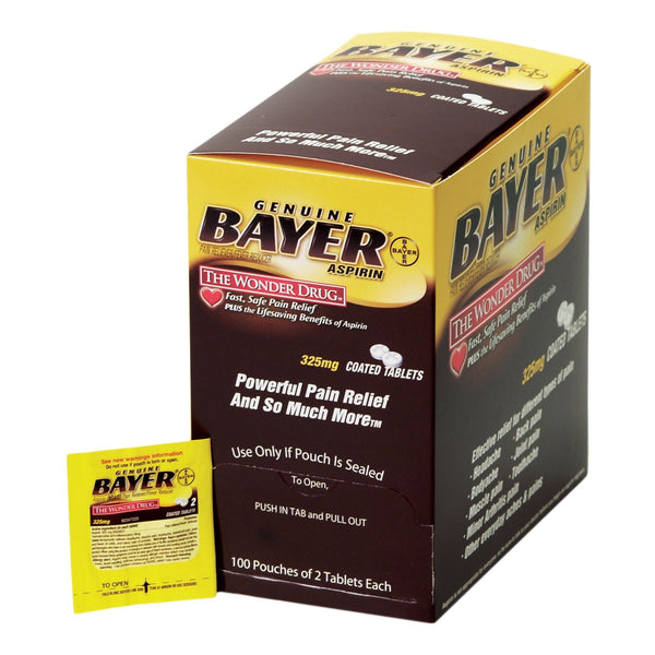 Bayer® Pain Relief 325 mg Strength Aspirin Tablet 100 per Box (788108_BX) 200/BX