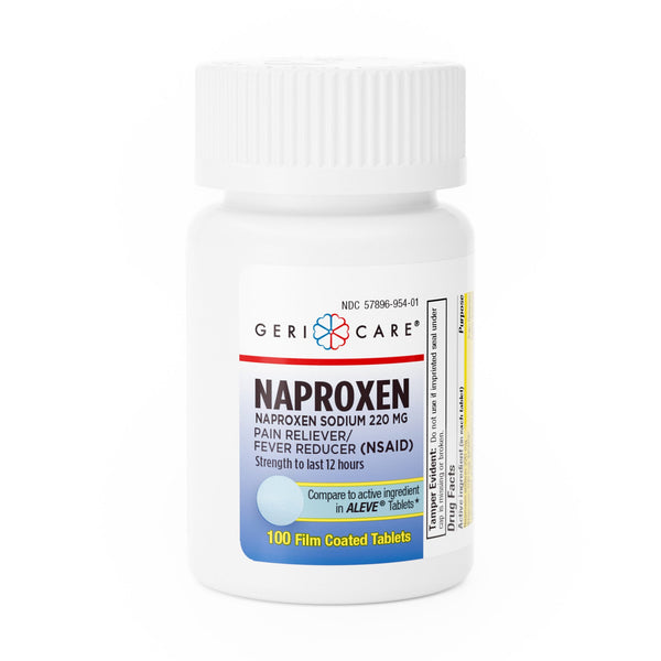McKesson Brand Pain Relief 220 mg Strength Naproxen Sodium Tablet 100 per Bottle (866981_CS) 12/CS