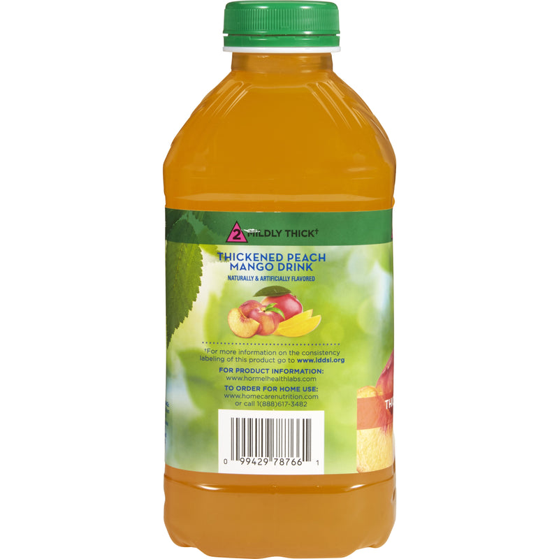 Thick & Easy® Clear Thickened Beverage 46 oz. Bottle Peach Mango Flavor Liquid IDDSI Level 2 Mildly Thick (1058825_CS) 6/CS