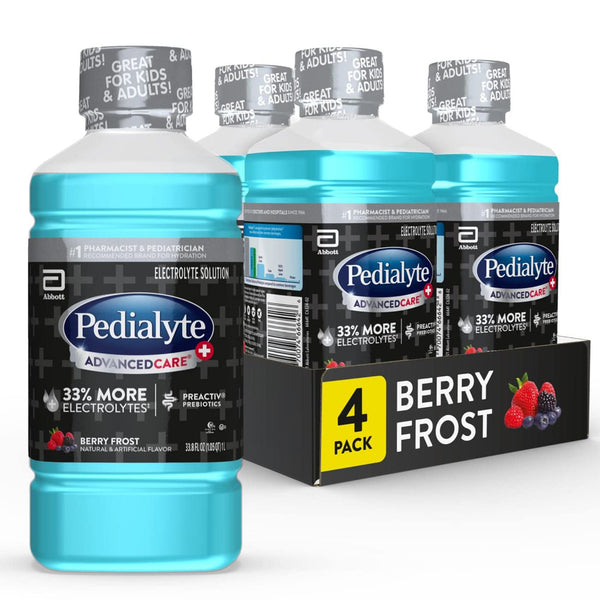 Pedialyte® AdvancedCare™ Plus Oral Electrolyte Solution Berry Frost Flavor 33.8 oz. Electrolyte (1129053_EA) 1/EA