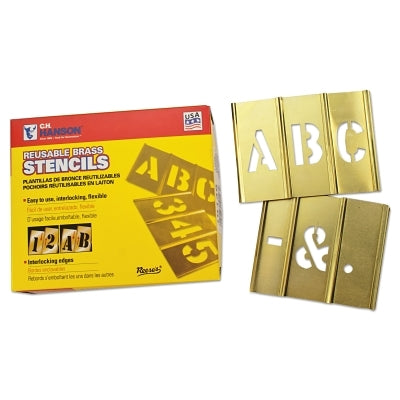 C.H. Hanson 33-Piece Single-Letter Brass Stencil Set (337-10031) 1 Set