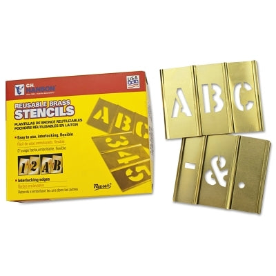 C.H. Hanson 33 Piece Single Letter Sets, Brass, 3 in (337-10033) 1 Set