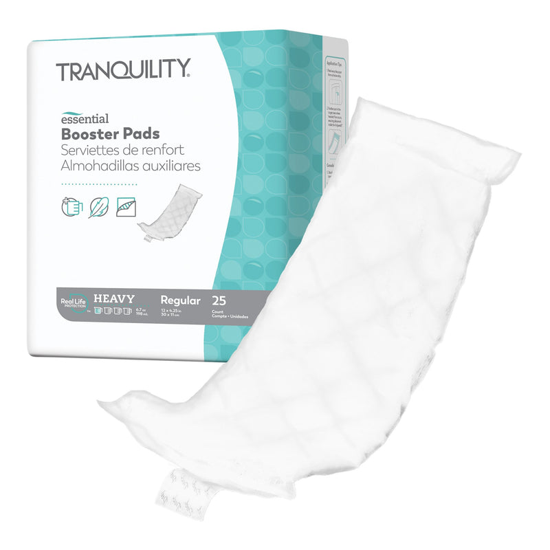 Tranquility® Essential Booster Pad 4-1/4 X 12 Inch Heavy Absorbency Super Absorbent Core Regular (670507_CS) 8/CS