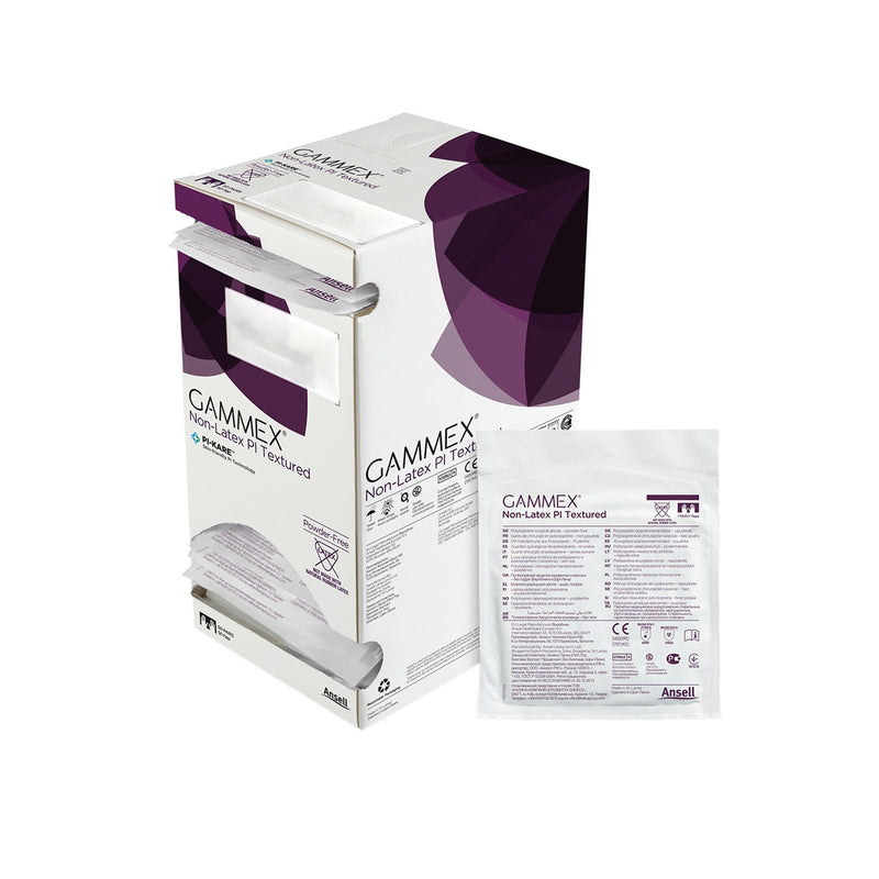 GAMMEX® Non-Latex PI Textured Surgical Glove Size 6.5 Sterile Polyisoprene Standard Cuff Length Fully Textured White Chemo Tested (890677_CS) 200/CS
