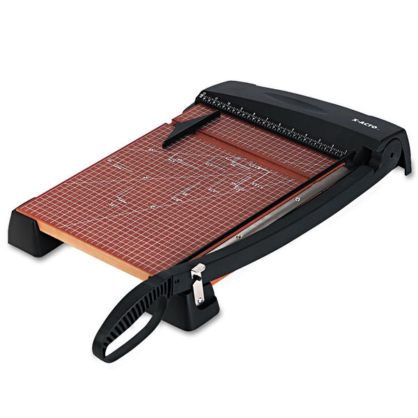 X-ACTO® Heavy-Duty Wood Base Guillotine Trimmer, 15 Sheets, 15" Cut Length, 12 x 15 (EPI26315) Each