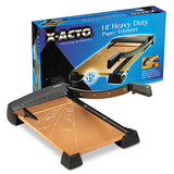 X-ACTO® Heavy-Duty Wood Base Guillotine Trimmer, 15 Sheets, 18" Cut Length, 12 x 18 (EPI26358) Each