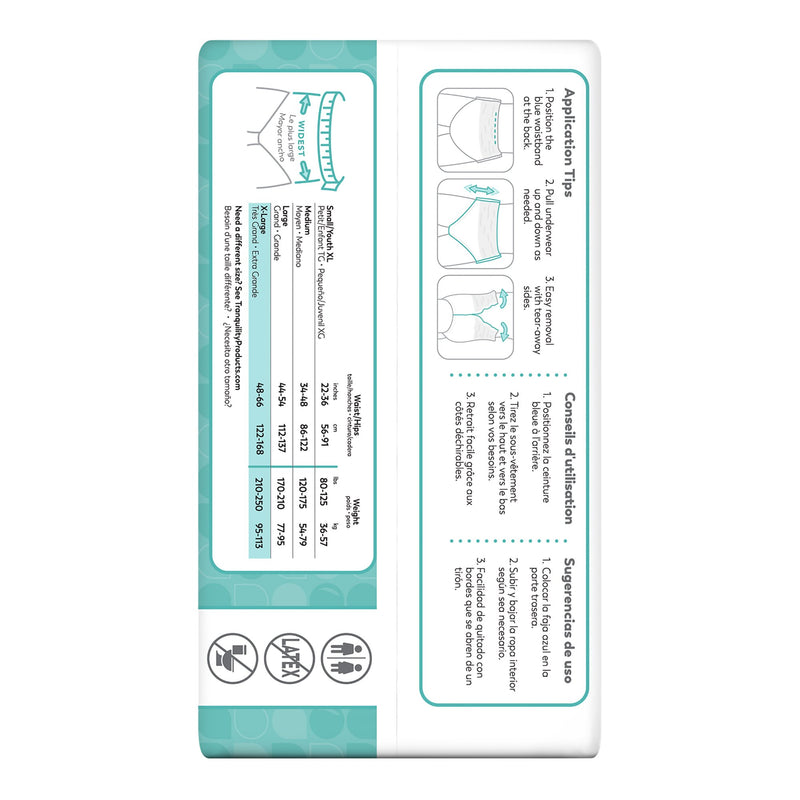 Tranquility® Essential Unisex Adult Absorbent Underwear Pull On with Tear Away Seams X-Large Disposable Moderate Absorbency (884712_BG) 25/BG