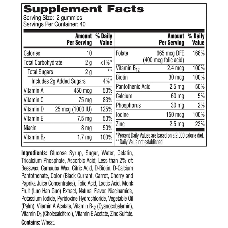 VitaCraves® Women's Multivitamin Supplement Gummy 80 per Bottle Assorted Fruit Flavor (1171934_BT) 1/BT