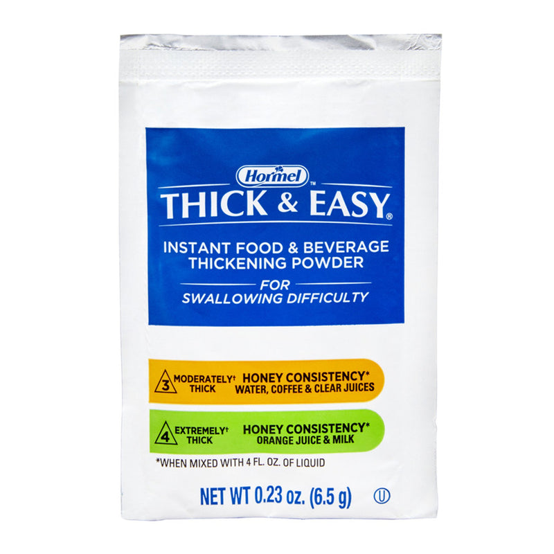 Thick & Easy® Food and Beverage Thickener 6.5 Gram Individual Packet Unflavored Powder IDDSI Level 3 Moderately Thick/Liquidized (580967_EA) 1/EA