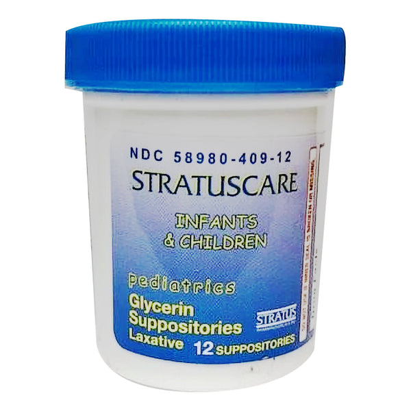 Stratus Pharmaceutical Laxative Suppository 12 Per Jar 1 Gram Strength Glycerin (1225569_BX) 12/BX