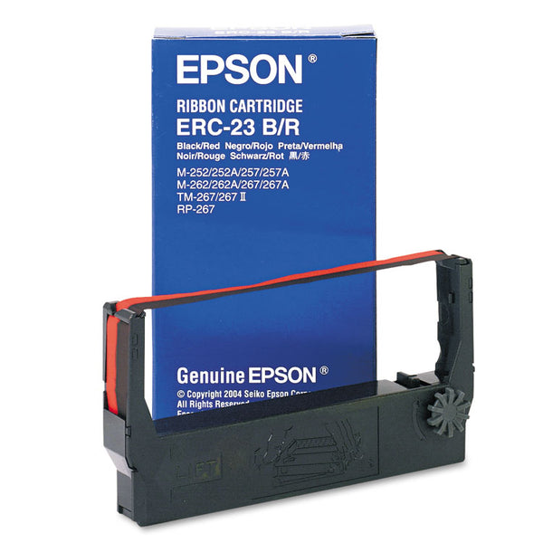 Epson® ERC23BR Ribbon, Black/Red (EPSERC23BR)