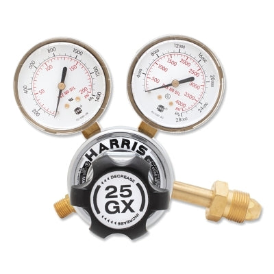 Harris™ 25GX Single-Stage Medium/Heavy-Duty Regulator, CGA 580, Argon, Helium, Nitrogen (348-3000540) Each