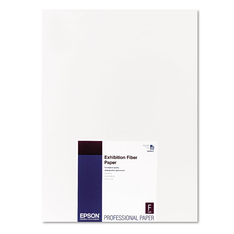 Epson® Exhibition Fiber Paper, 13 mil, 13 x 19, White, 25/Pack (EPSS045037)