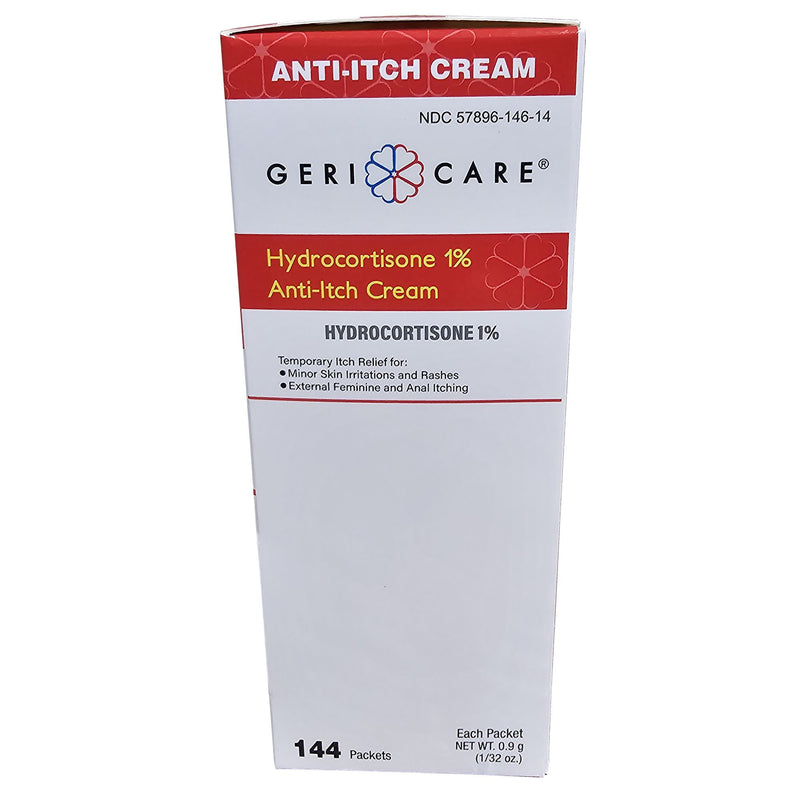 Geri-Care® Itch Relief 1% Strength Cream 144 Per Box Individual Packet (1234577_CS) 1728/CS