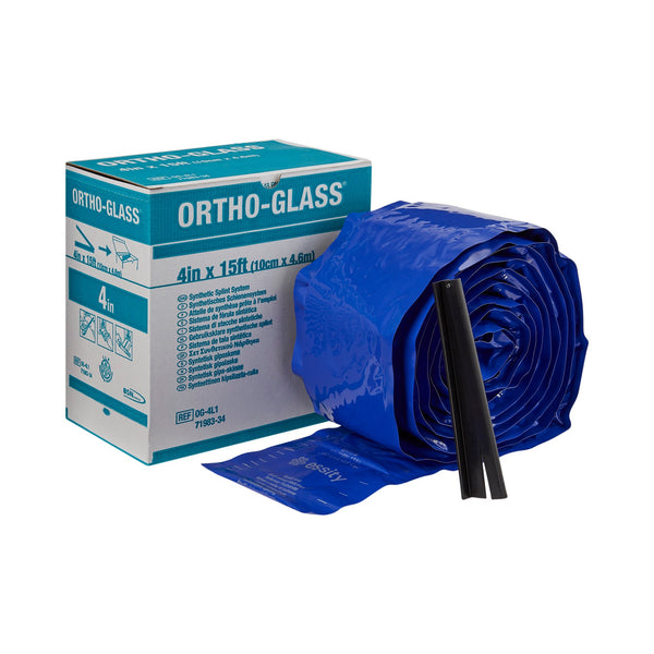 ORTHO-GLASS® Padded Splint Roll 4 Inch X 15 Foot Fiberglass White (282601_CS) 2/CS