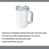 Whirley-DrinkWorks!™ Insulated Drinking Mug 20 oz. Clear Cup / Granite Lid Plastic Reusable (570986_EA) 1/EA
