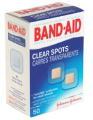 Band-Aid® Adhesive Spot Bandage 7/8 X 7/8 Inch Plastic Square Clear Sterile (545677_BX) 1/BX