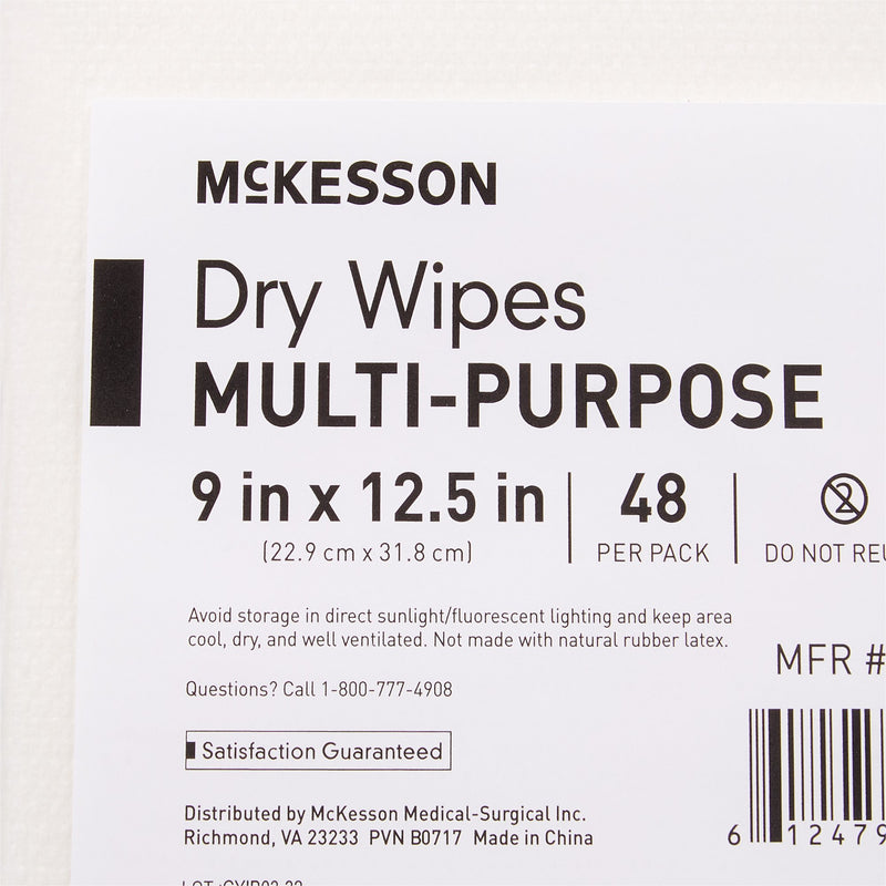 McKesson Task Wipe Medium Duty 48 Count Poly Pack 9 X 12-1/2 Inch NonSterile Disposable (864655_PK) 48/PK