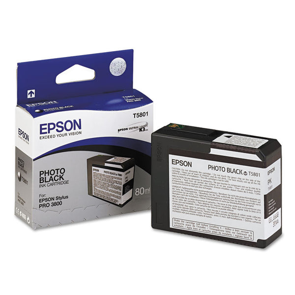 Epson® T580100 UltraChrome K3 Ink, Photo Black (EPST580100)